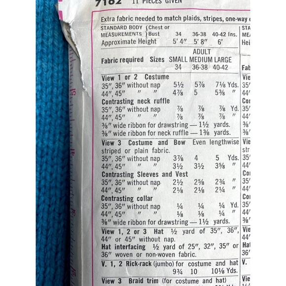 Simplicity 7162 adult clown jester pantomime costume size small 34 - Picture 4 of 6